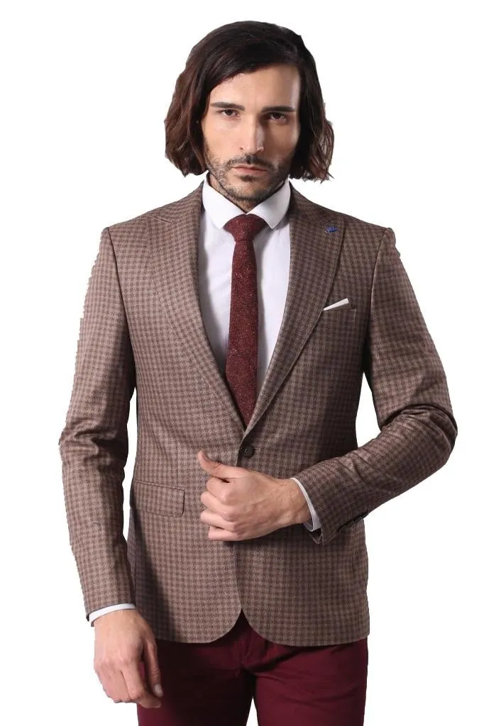 15470 Brown Blazer Jacket