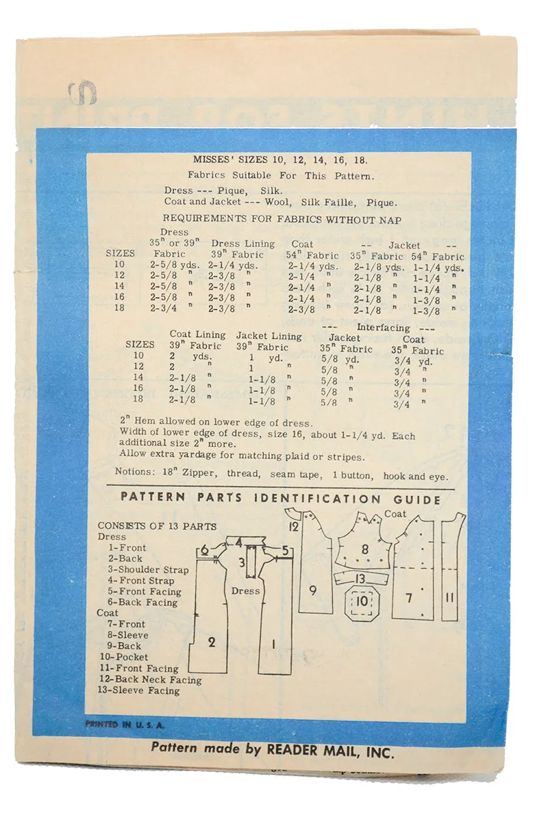 1960s Prominent Designer Vintage Pattern A544 Estévez Evening Dress