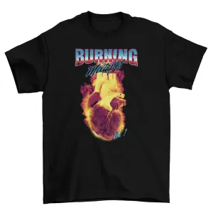 3D Heart on Fire Tee