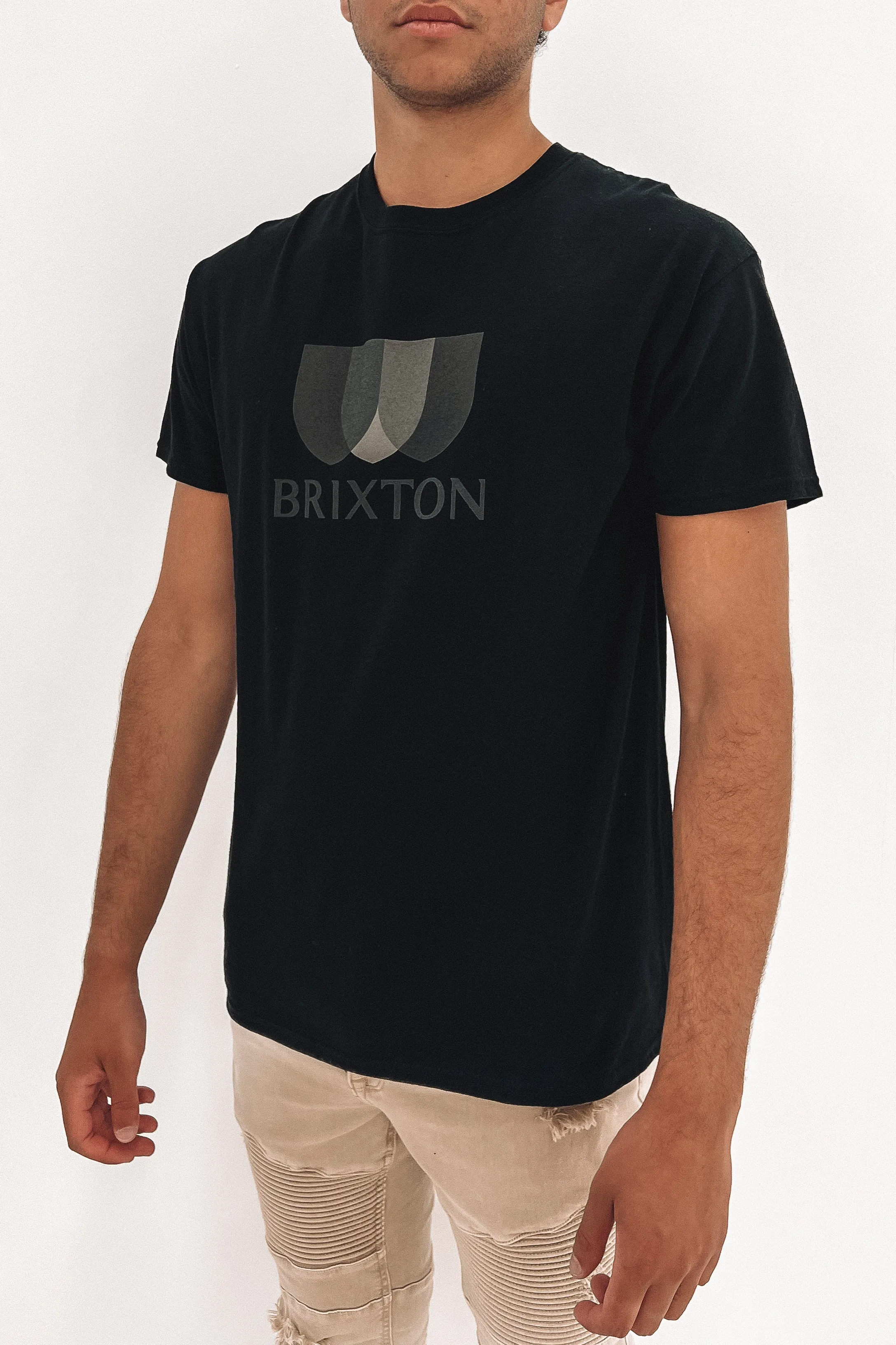 Alton Solid Short Sleeve Standard Tee Black