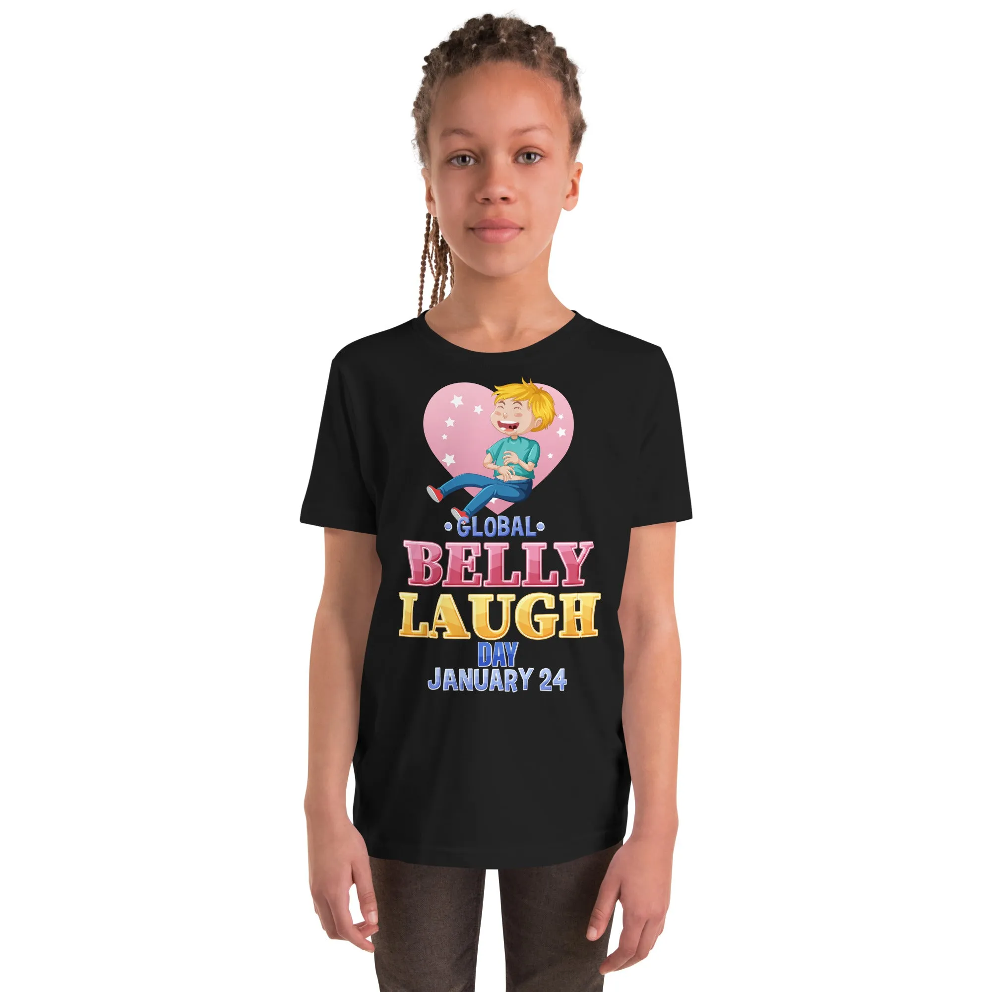 Belly Laugh Youth Short Sleeve Black T-Shirt