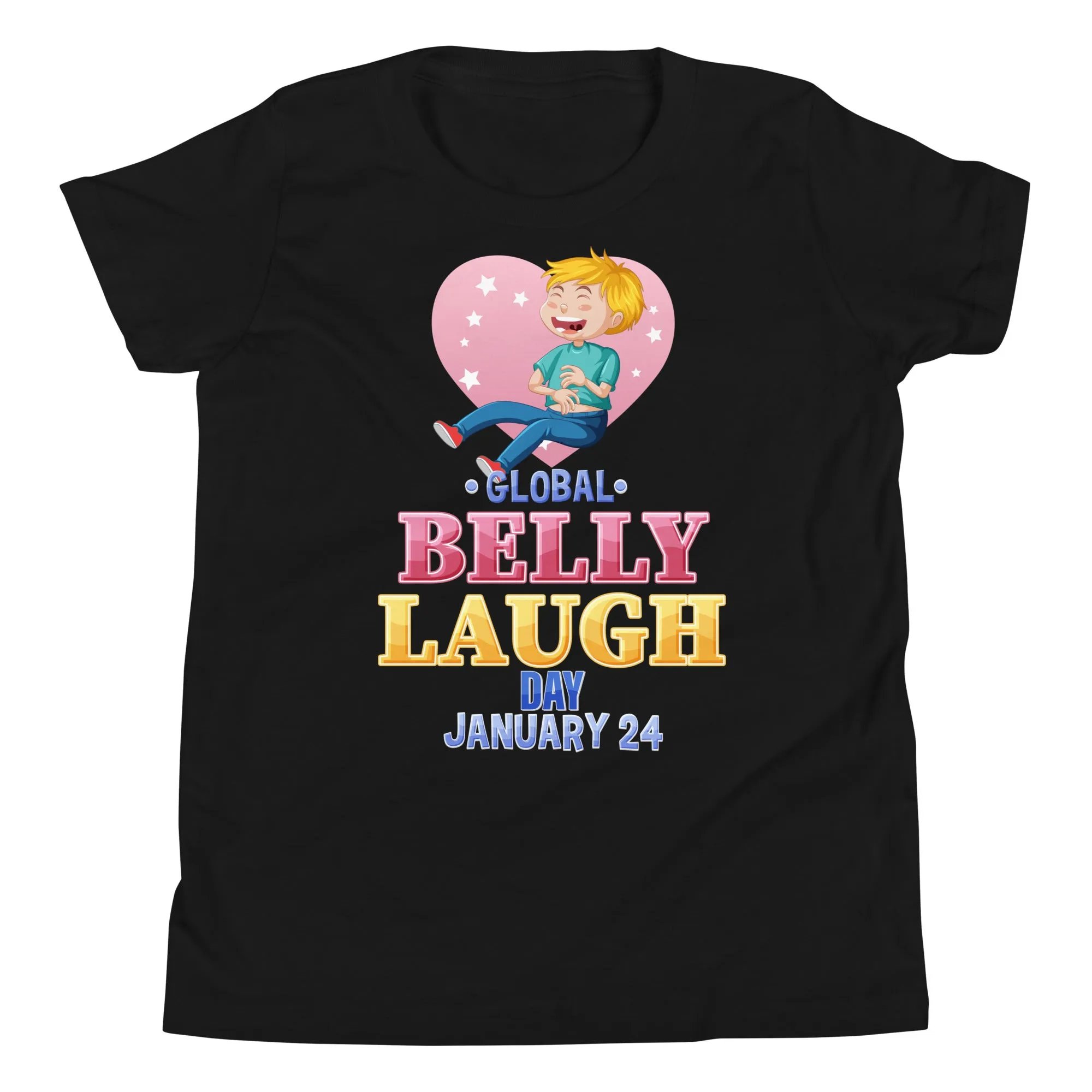 Belly Laugh Youth Short Sleeve Black T-Shirt