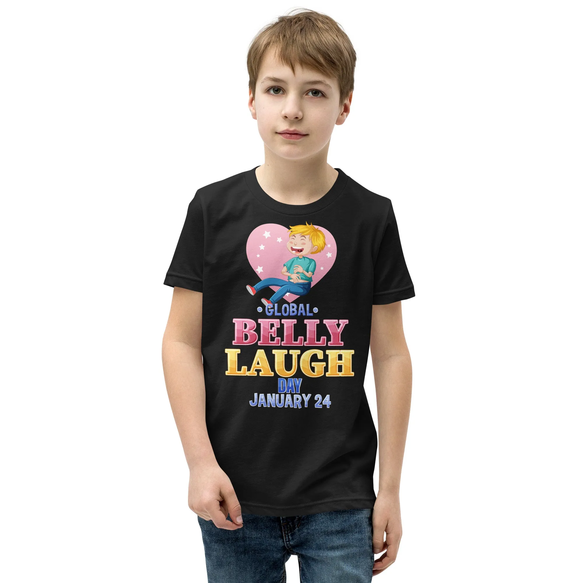 Belly Laugh Youth Short Sleeve Black T-Shirt