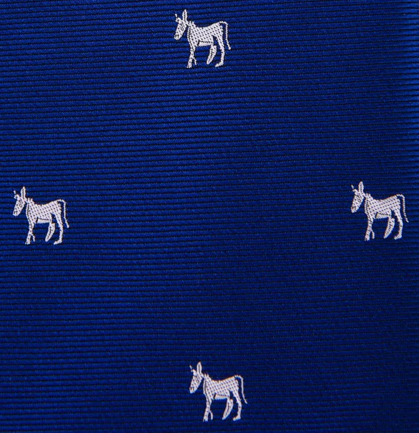 Blue American Donkey Designer Tie 8cm Necktie for Professional Accessory