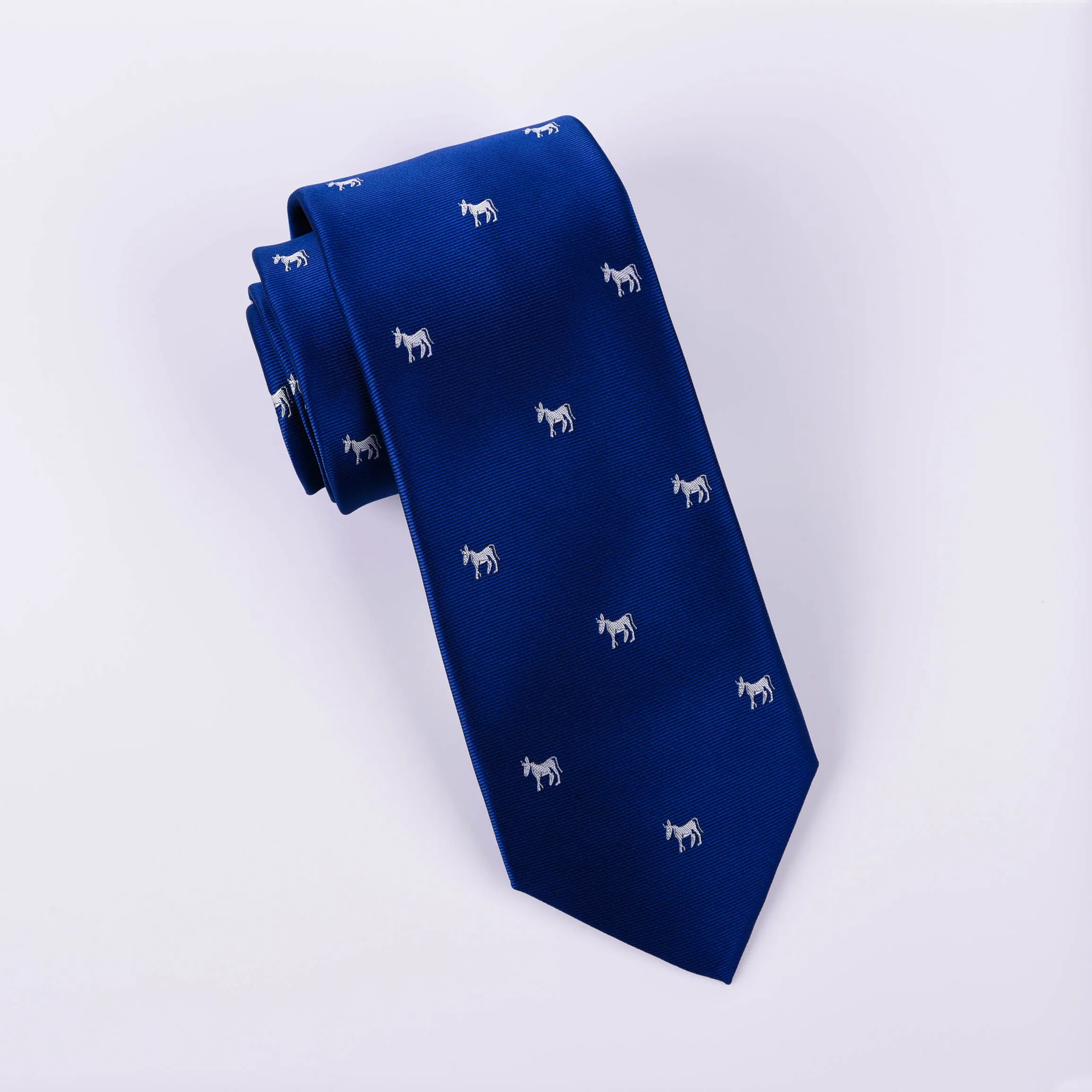 Blue American Donkey Designer Tie 8cm Necktie for Professional Accessory