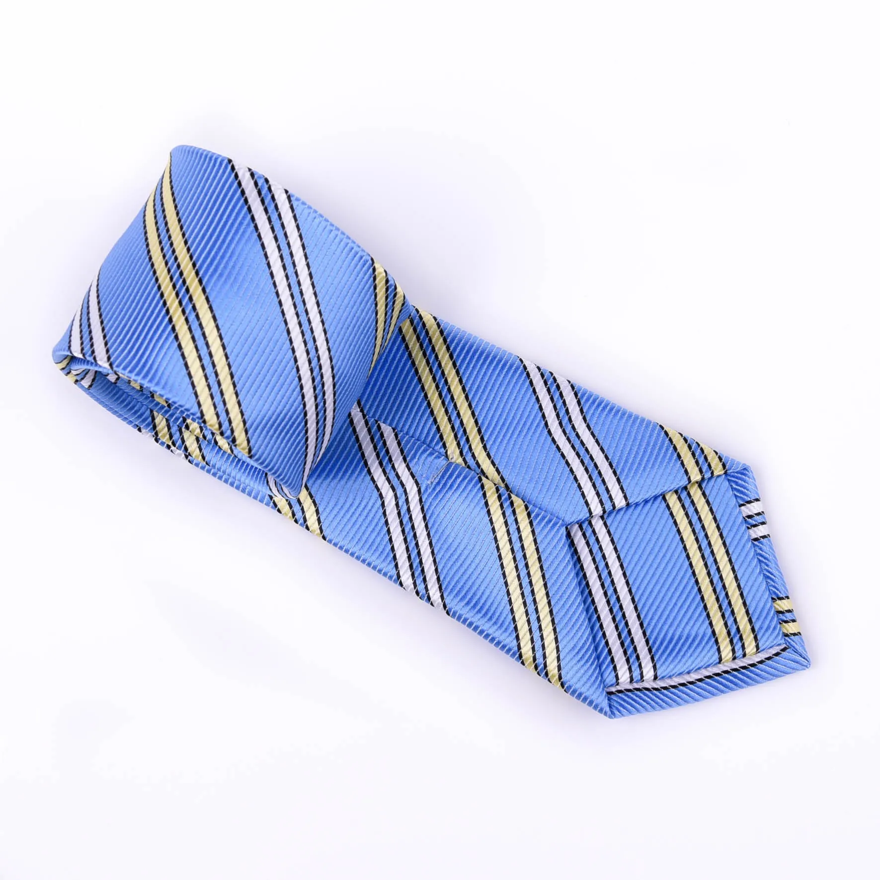 Blue & Yellow Sexy Formal Business Striped 3 Inch Tie Mens Professional Fashion