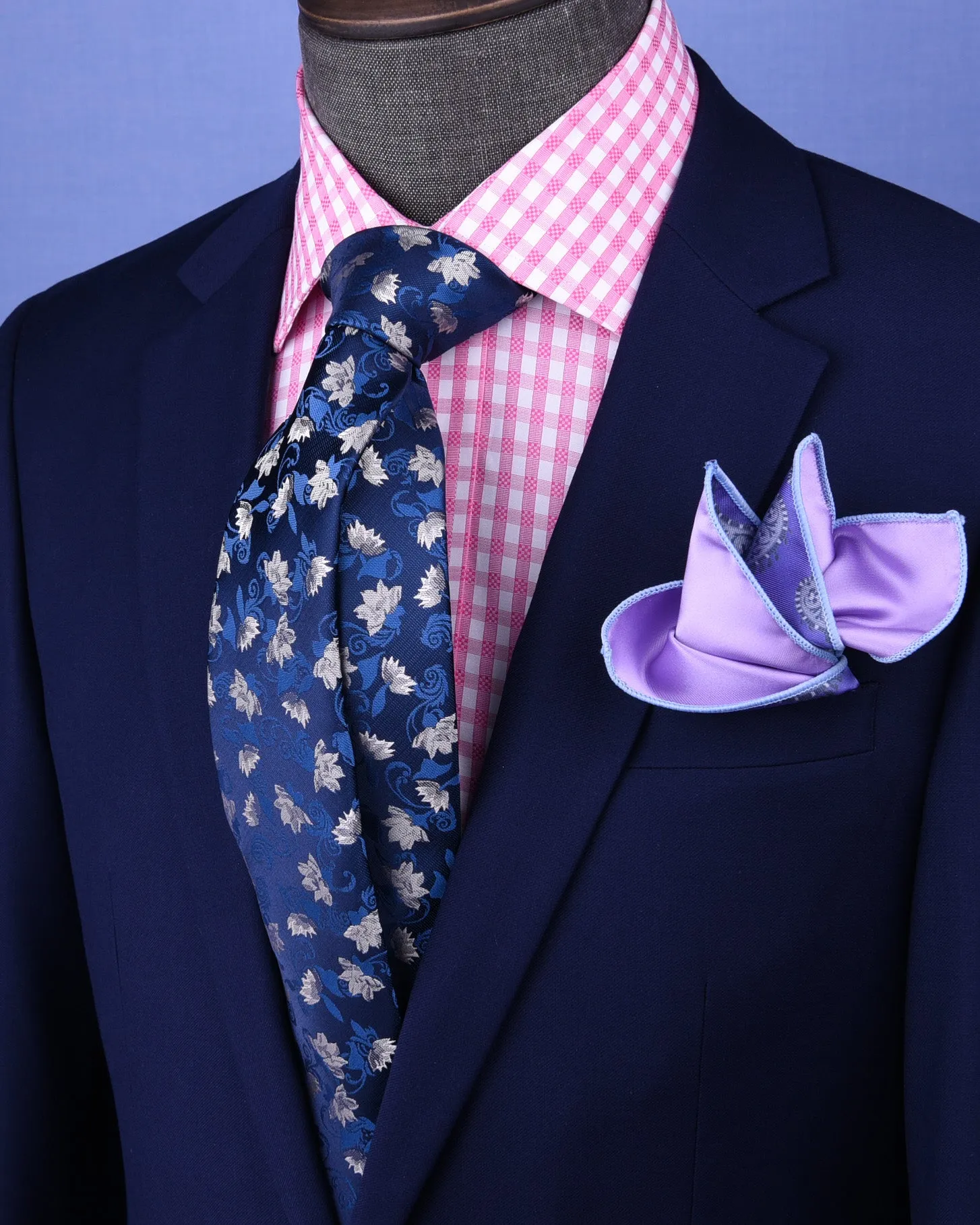 Blue Maple Unique Stylish 3" Necktie Business Formal Elegance Smart Men's Ego