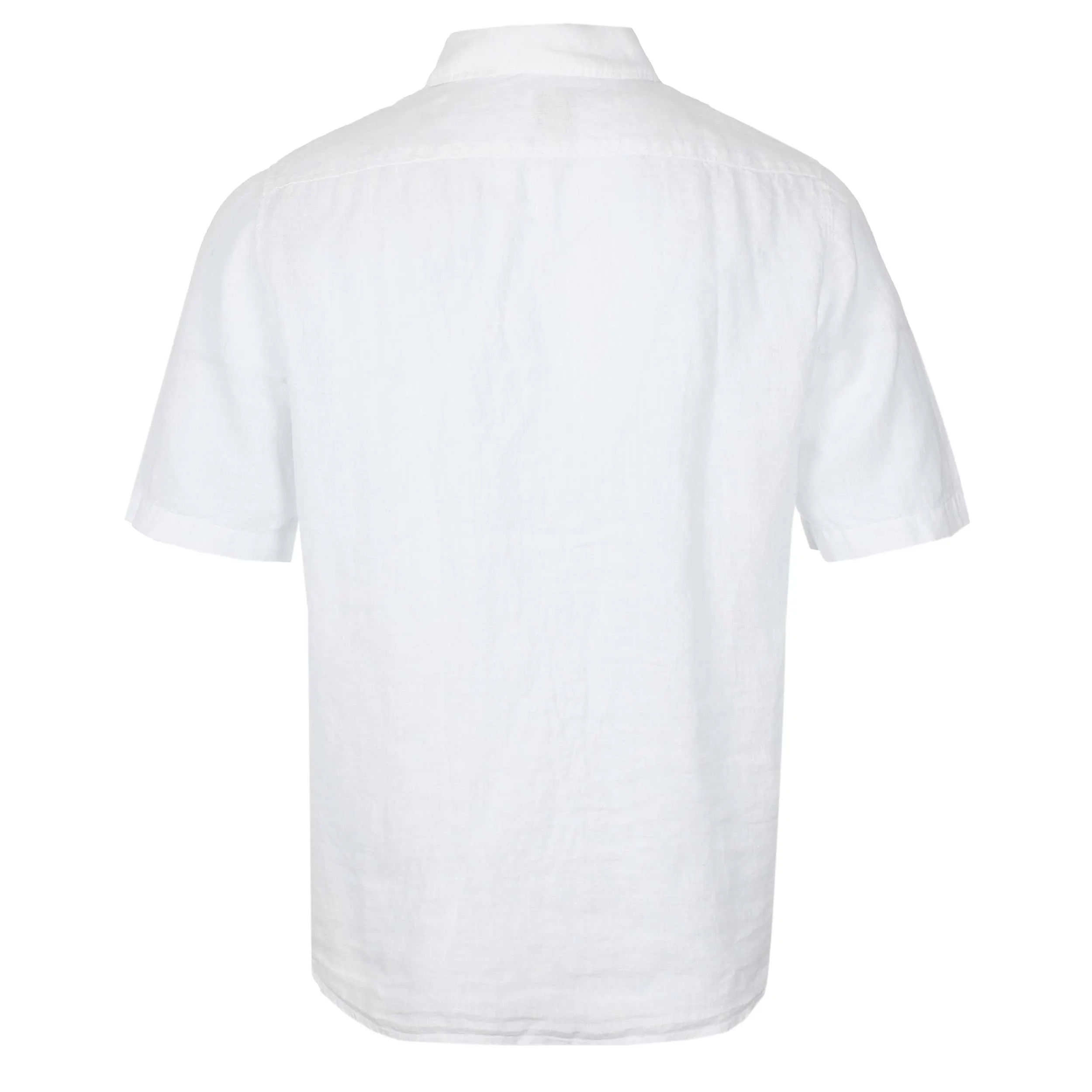 BOSS Rash 2 Short Sleeve Linen Shirt in White