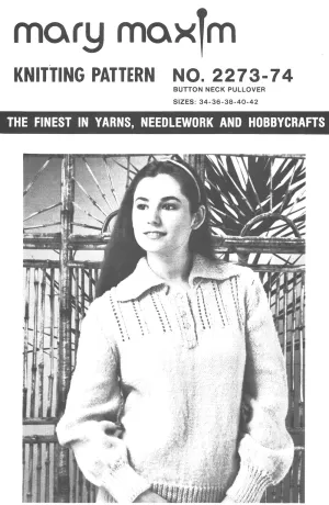 Button Neck Pullover Pattern