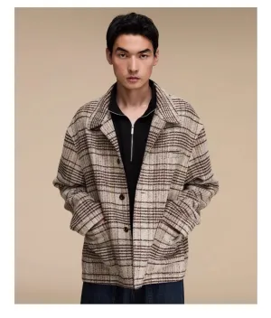 Checked Casual Wool Jacket