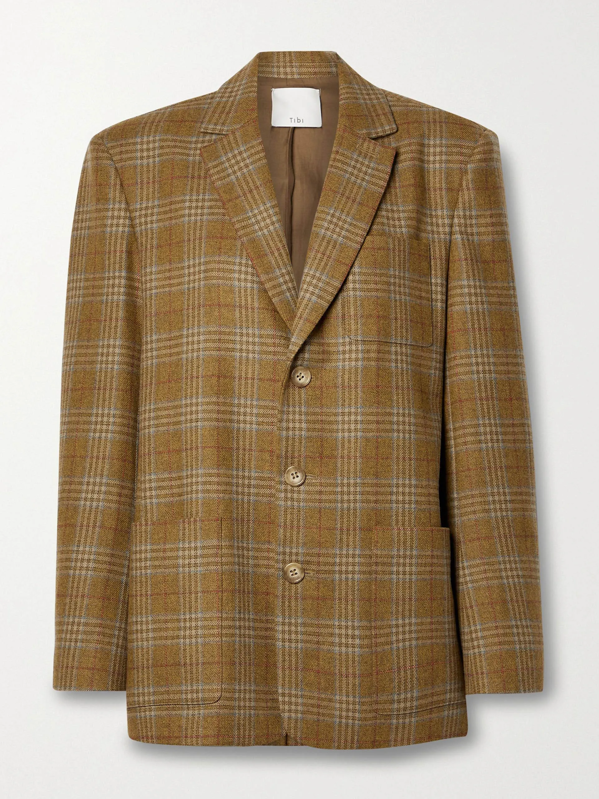 Checked wool blazer