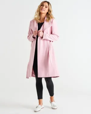 CHRISTINA WRAP COAT - POWDER PETAL