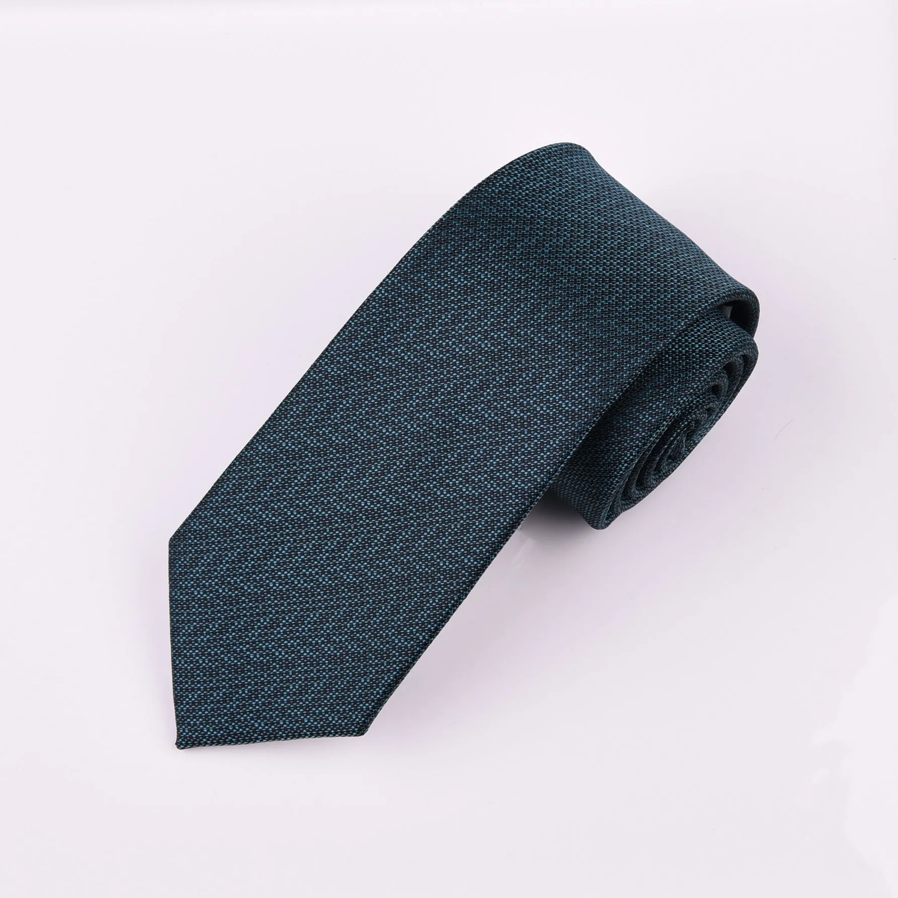 Dark Green Herringbone 3" Necktie Business Formal Elegance For Smart Men's Ego