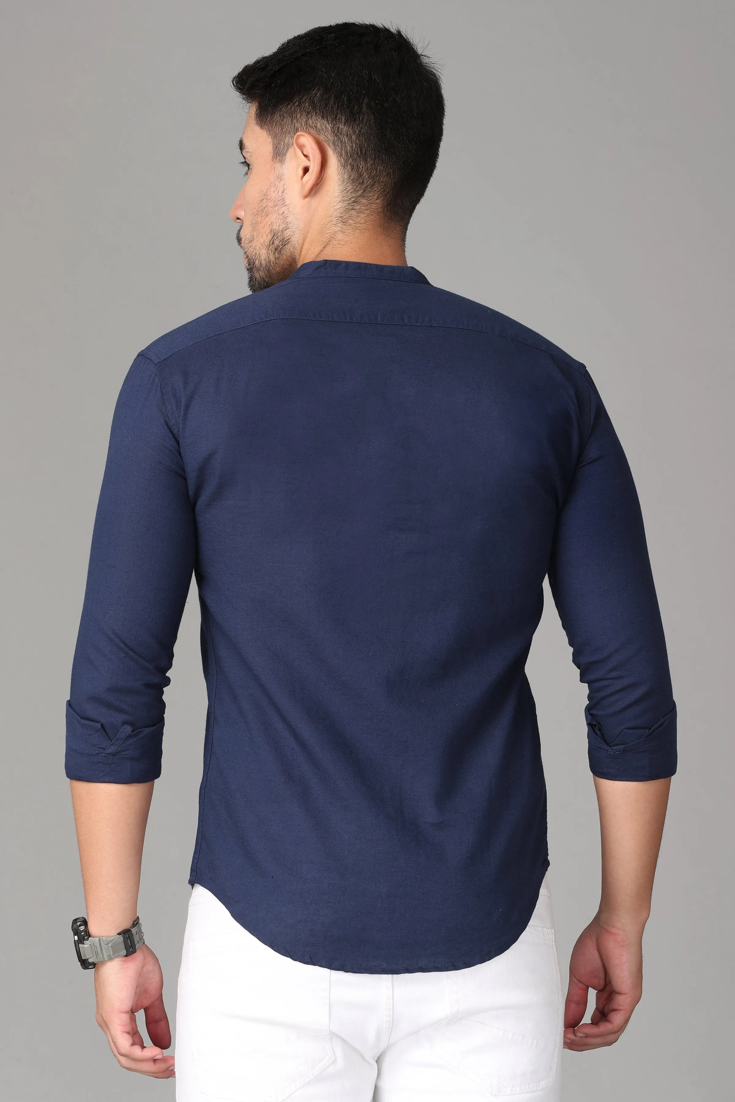 Deep Blue Plain Shirt