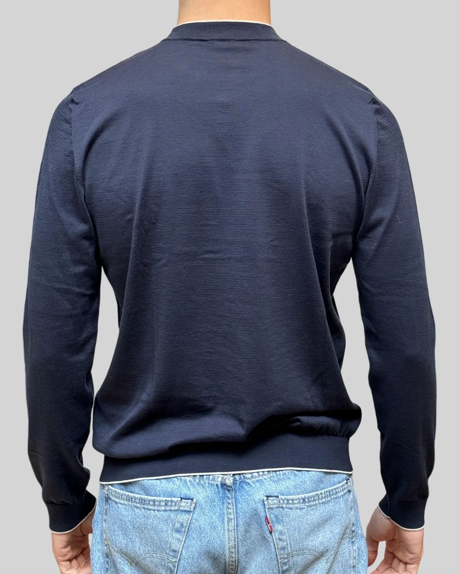 ELEVENTY Long sleeve Mock Blue