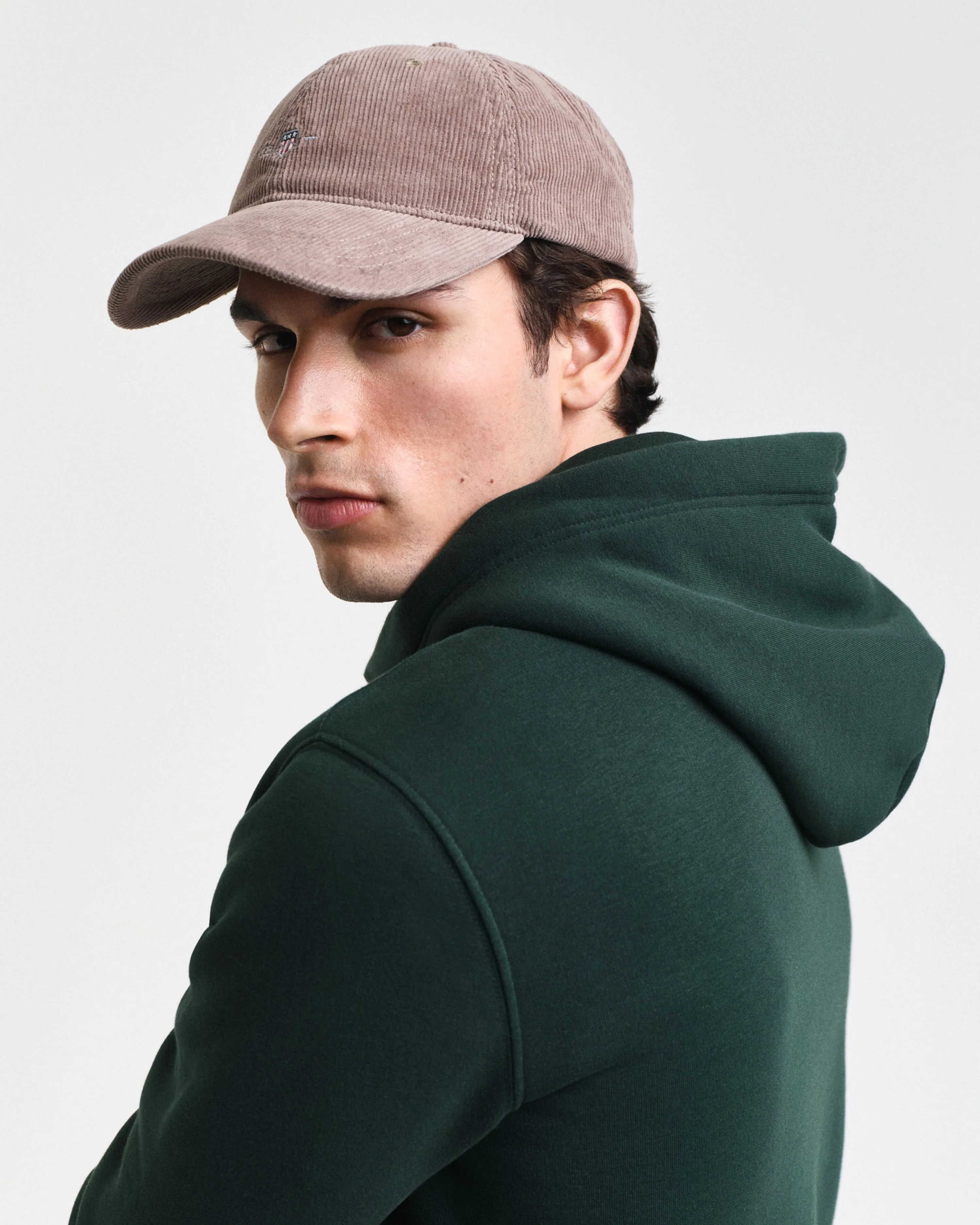 Gant Men Green Printed Hooded Full Sleeves Pullover Style Sweatshirt