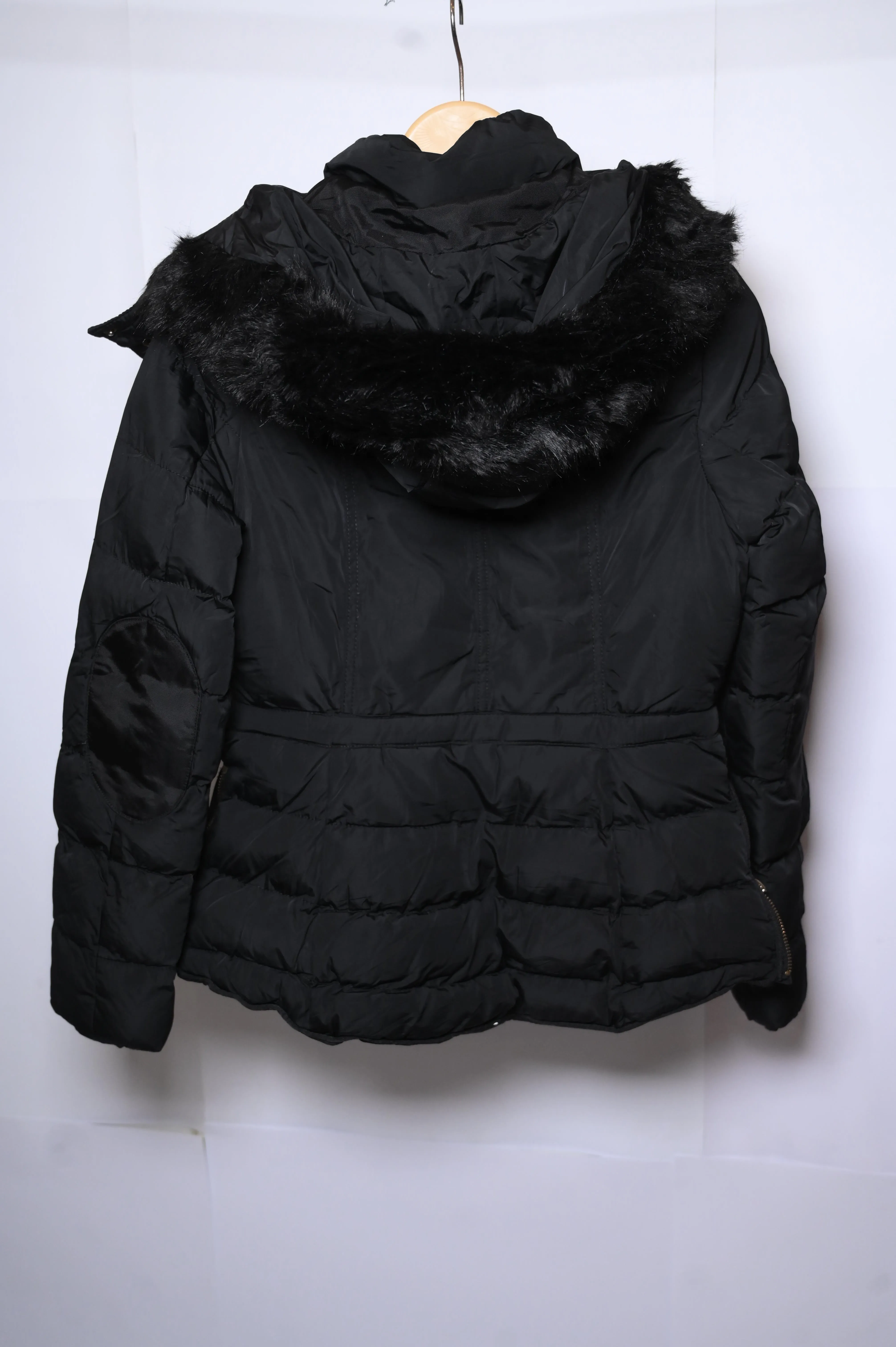 Glo Story Black Casual Puffer Jacket