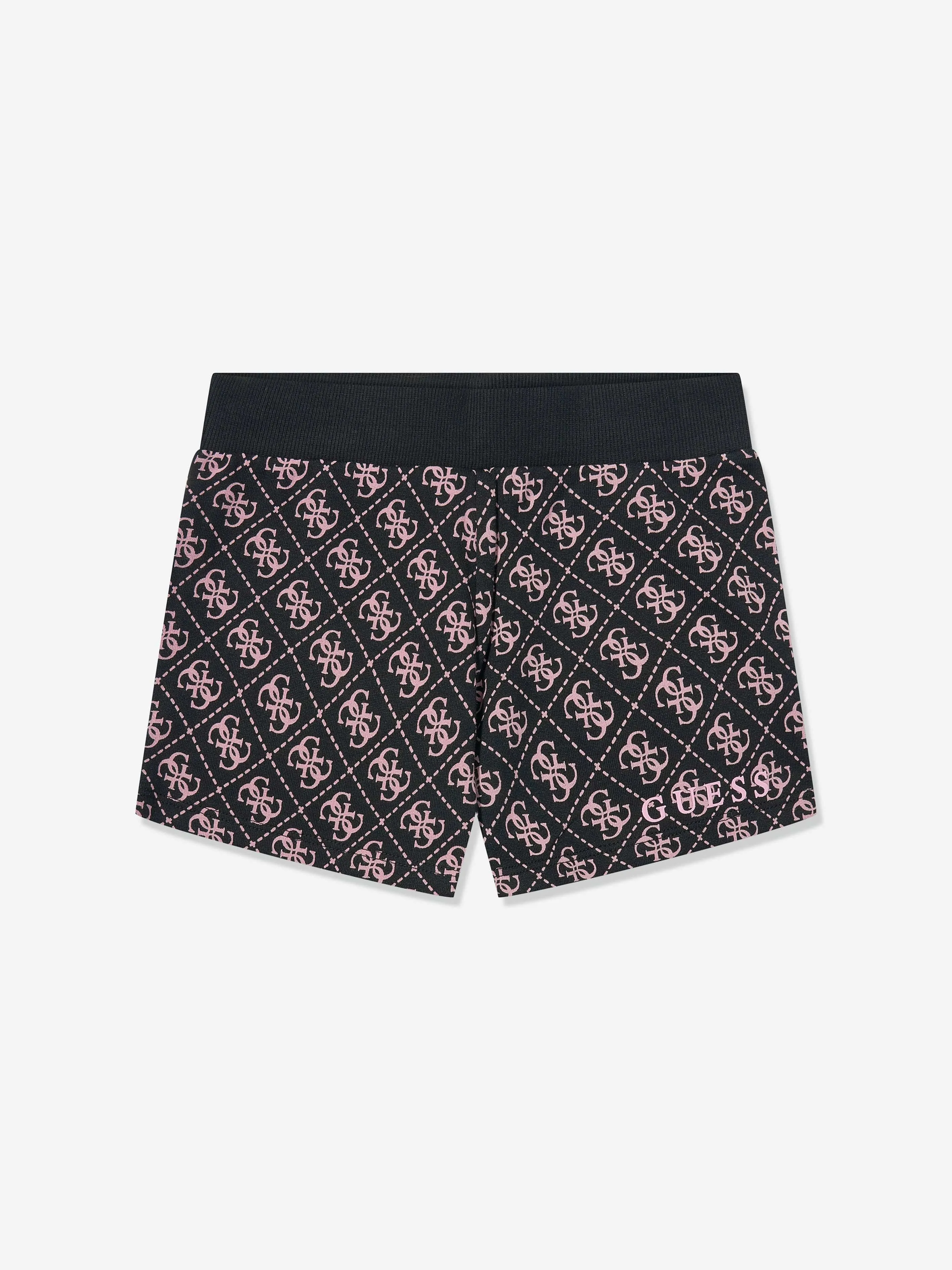 Guess Girls 4G Logo Shorts in Black