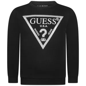 Guess Girls Cotton Logo Sweater