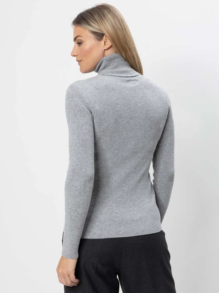 H Grey Turtleneck Sweater