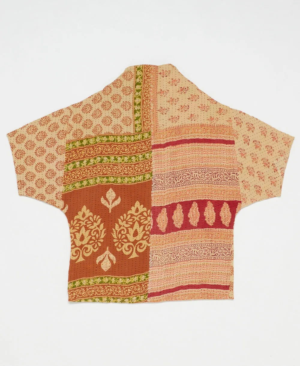 Kantha Cocoon Quilted Jacket - No. 240510 - Small