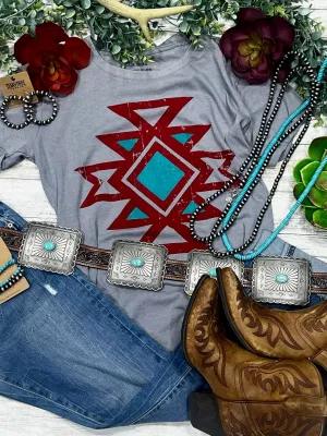 Karla Aztec Boyfriend Tee by Texas True Threads