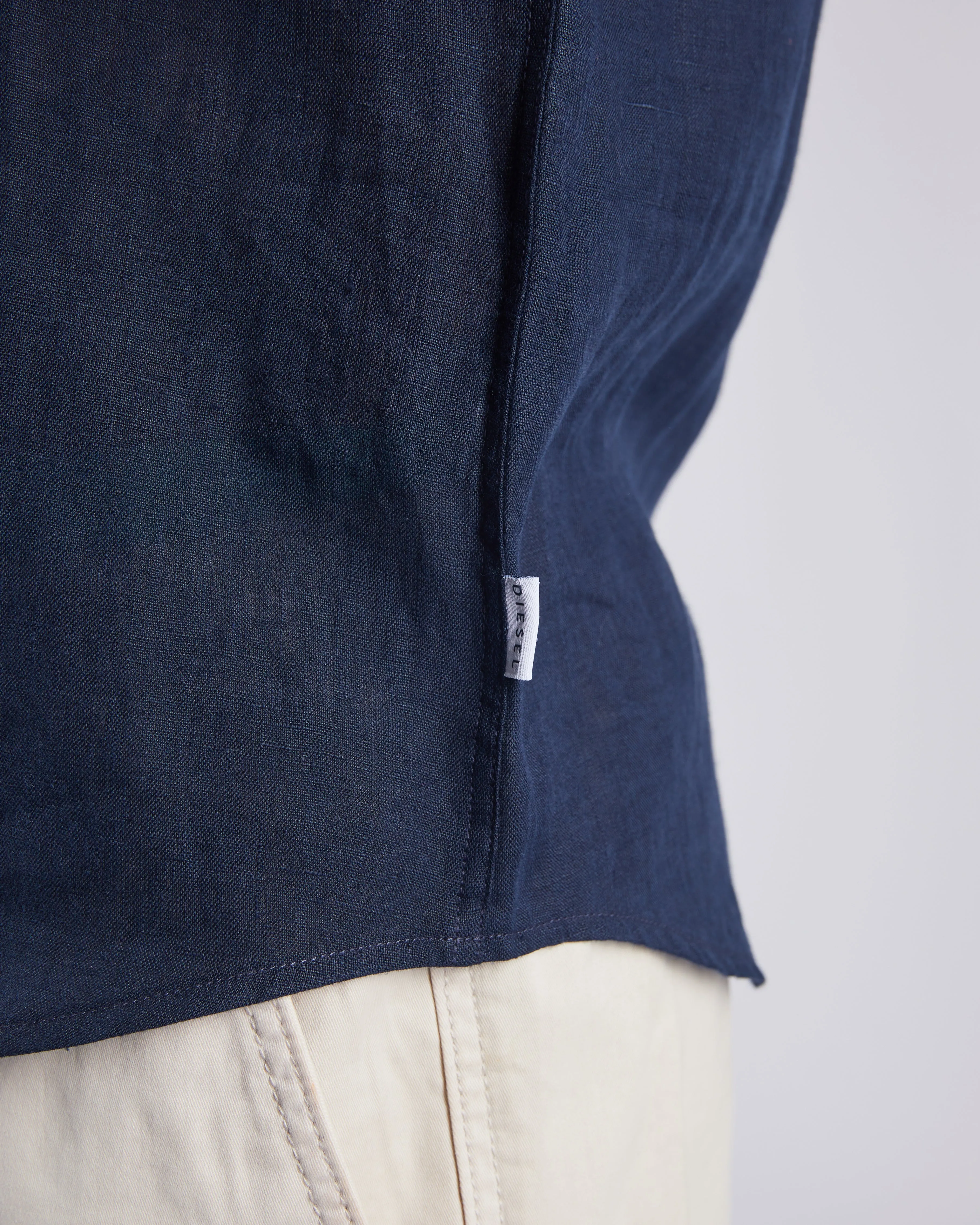 Leslie SS Linen Shirt Sail Navy