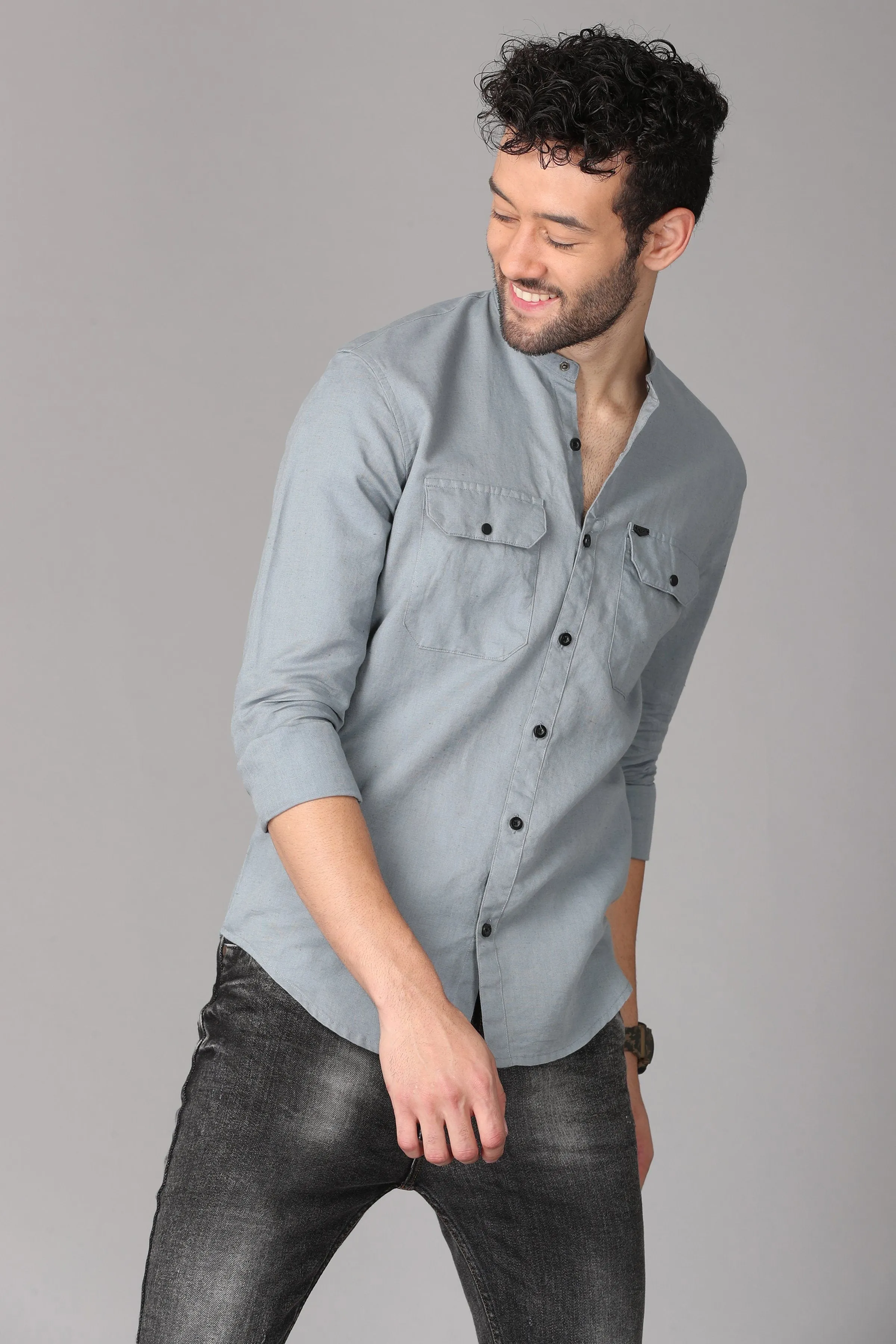 Light Grey Linen Shirt