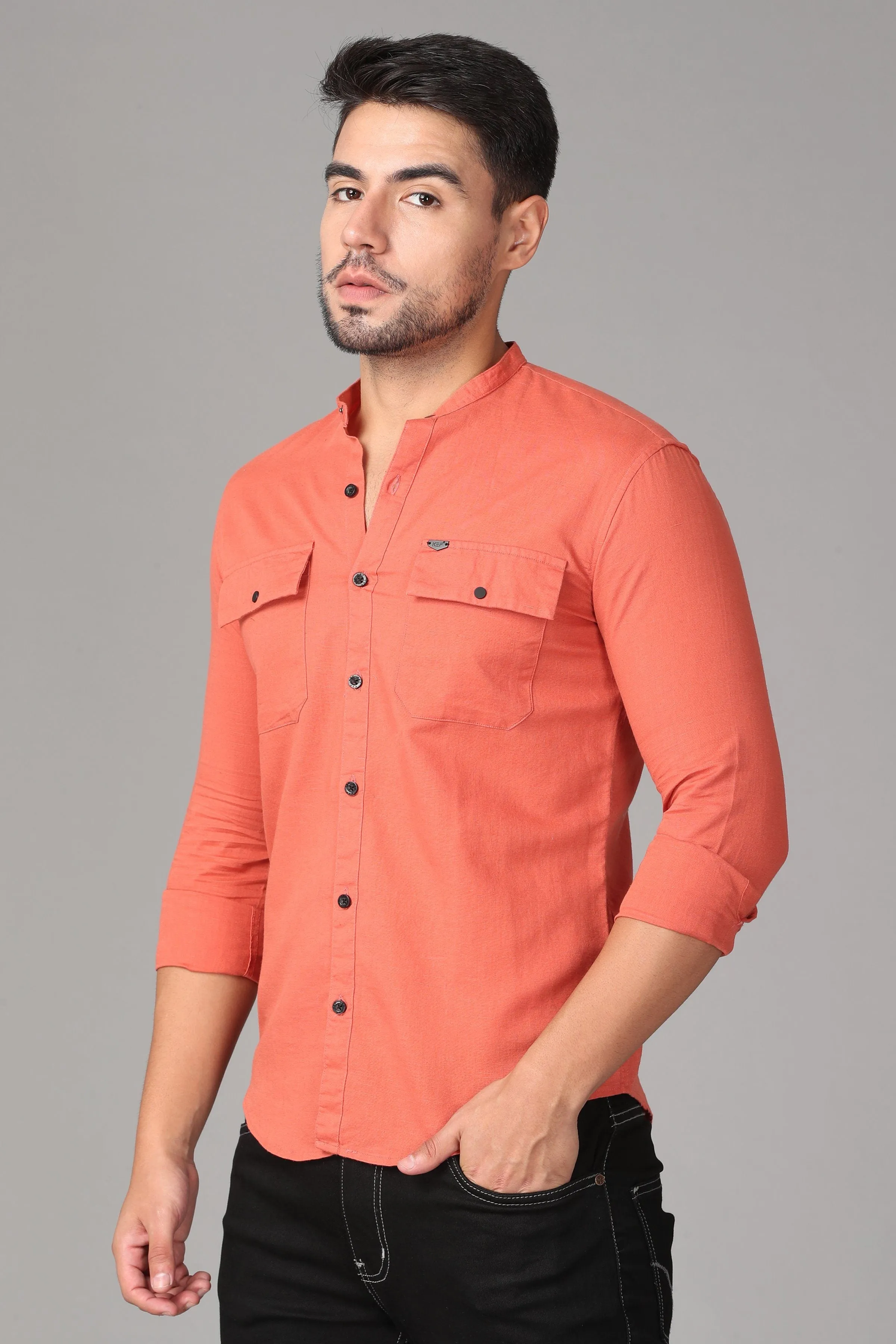 Light Red Plain Shirt