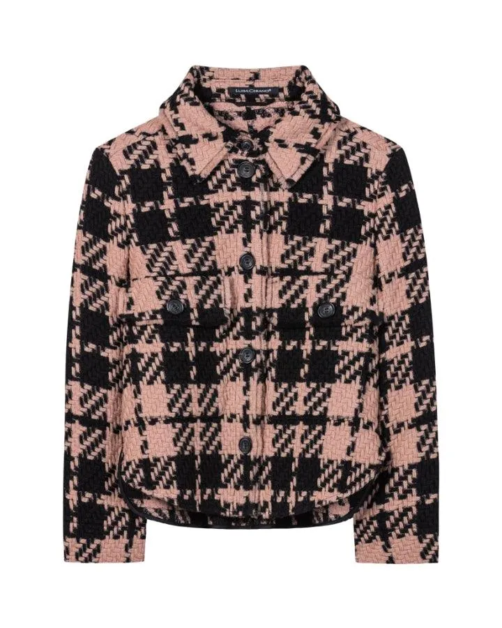 Luisa Cerano Short Glencheck Jacket