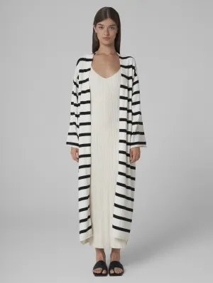 MAHA Knitted maxi-coat stripe