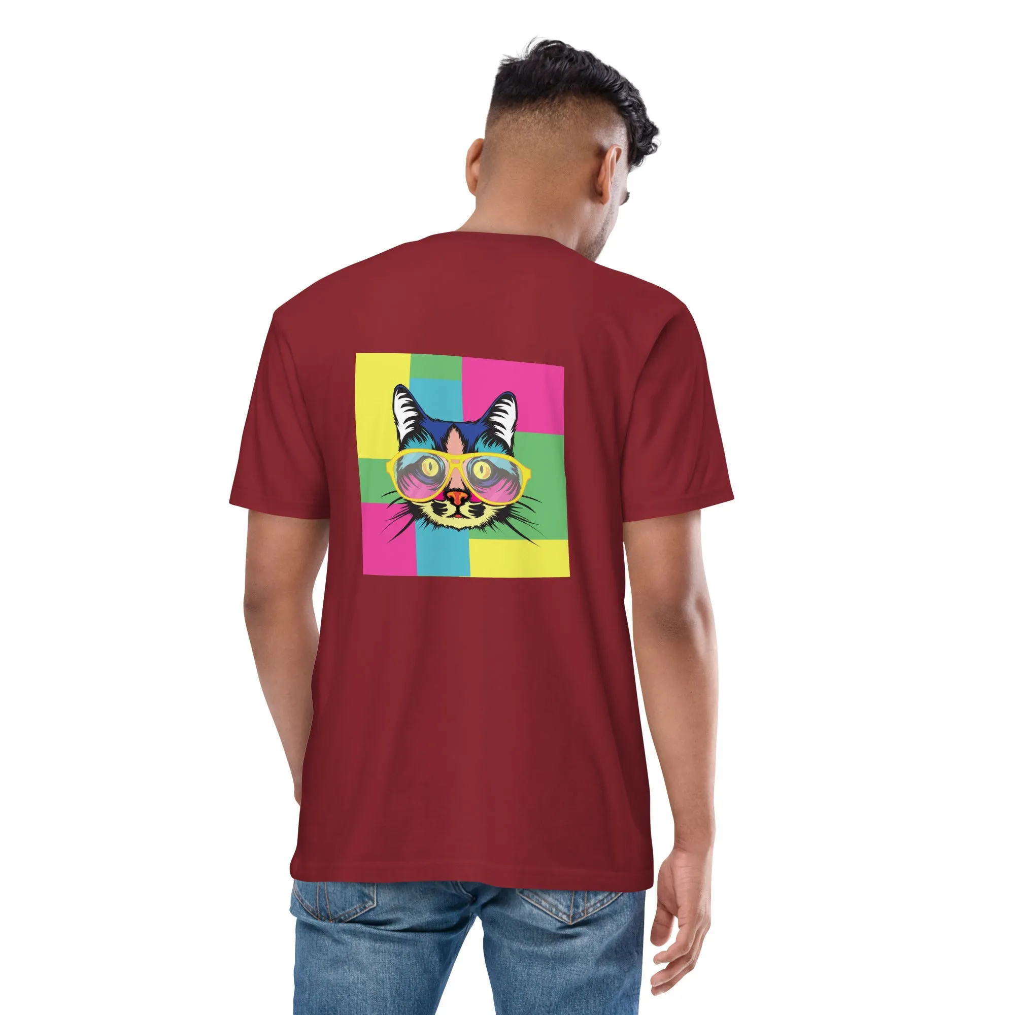 Men’s premium heavyweight tee with Pop art design, by Vecteezy.com