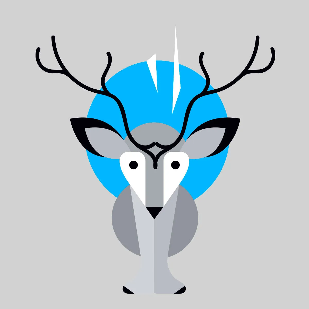 Minimal Cute Arctic Reindeer Ice Cave T-Shirt Design