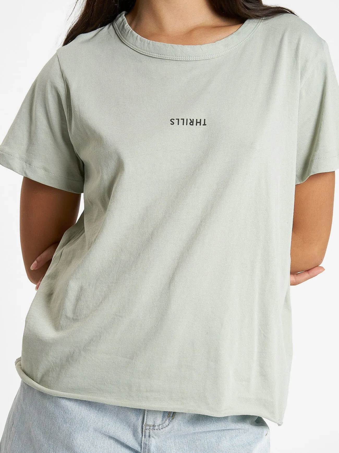 Minimal Thrills Relaxed Tee - Sage Grey