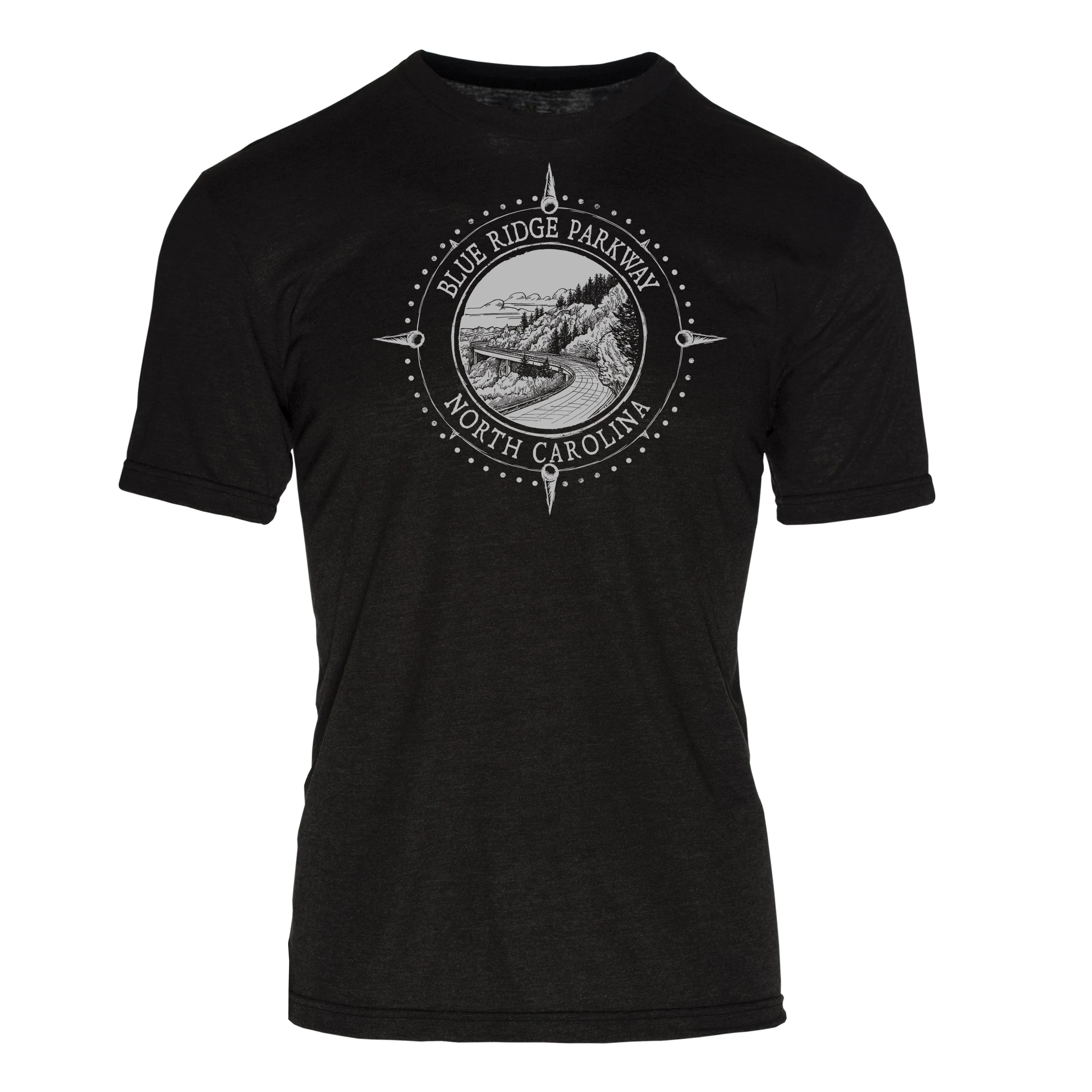 Minimalist Compass Blue Ridge Parkway REPREVE® Crew T-Shirt