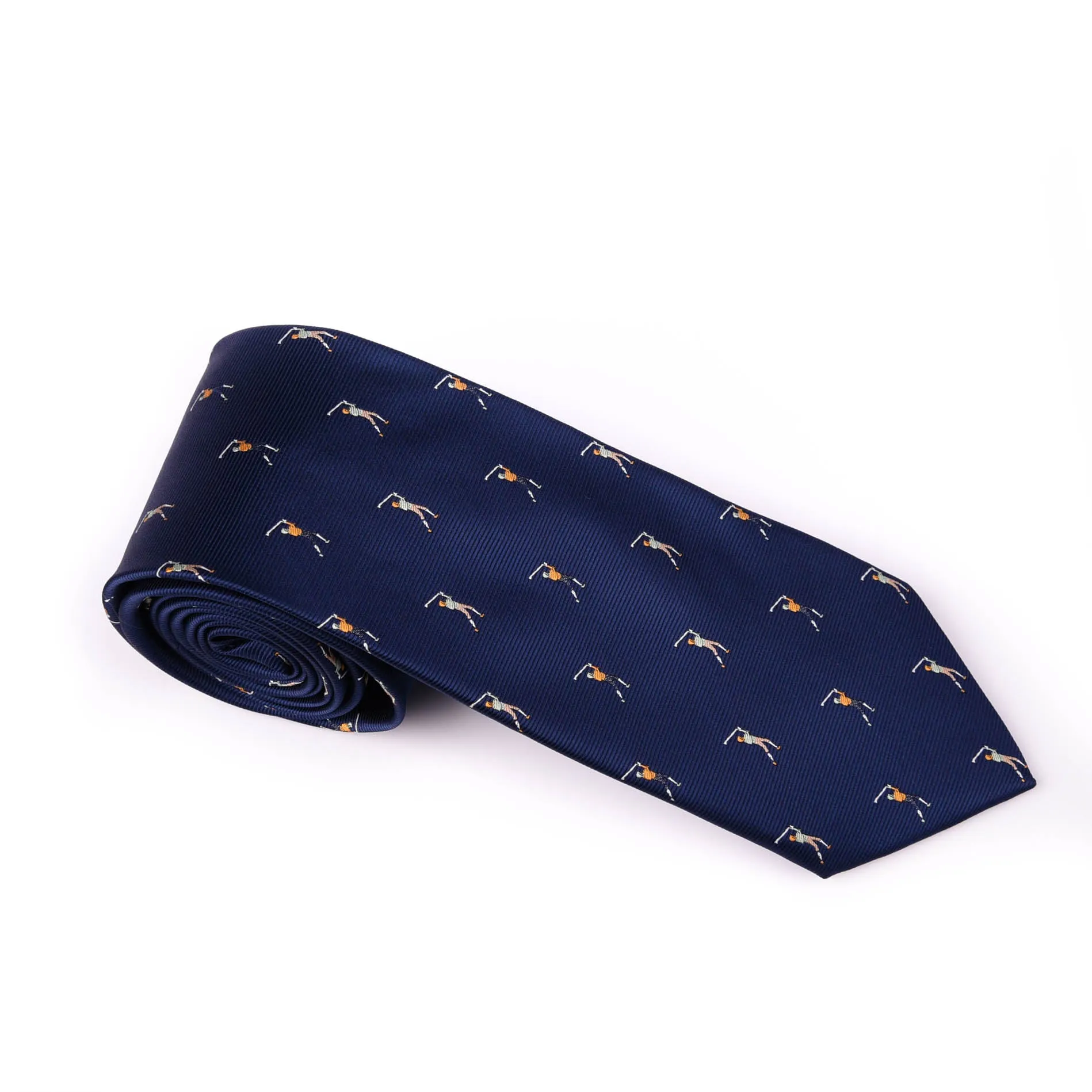 Navy Blue Golf Italian Designer Business Apparel 3.15" Tie Professional Fashion