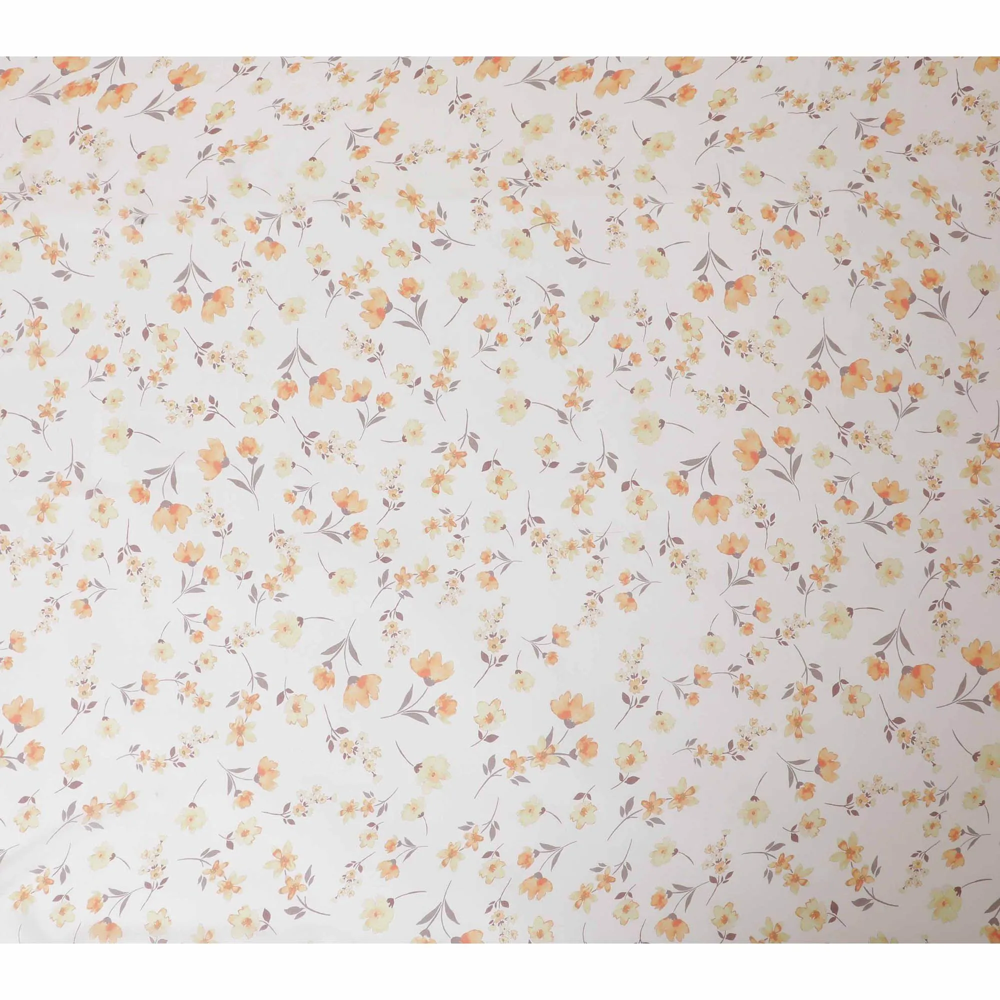 Off white premium pure silk chiffon fabric with multicolor print in floral design-D13226