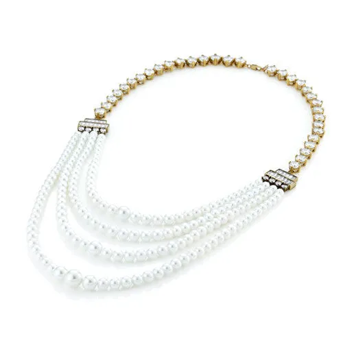 Pearl Bead Layered Necklace