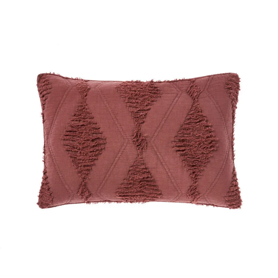 Piero Rhubarb Pillow Sham Set by Linen House