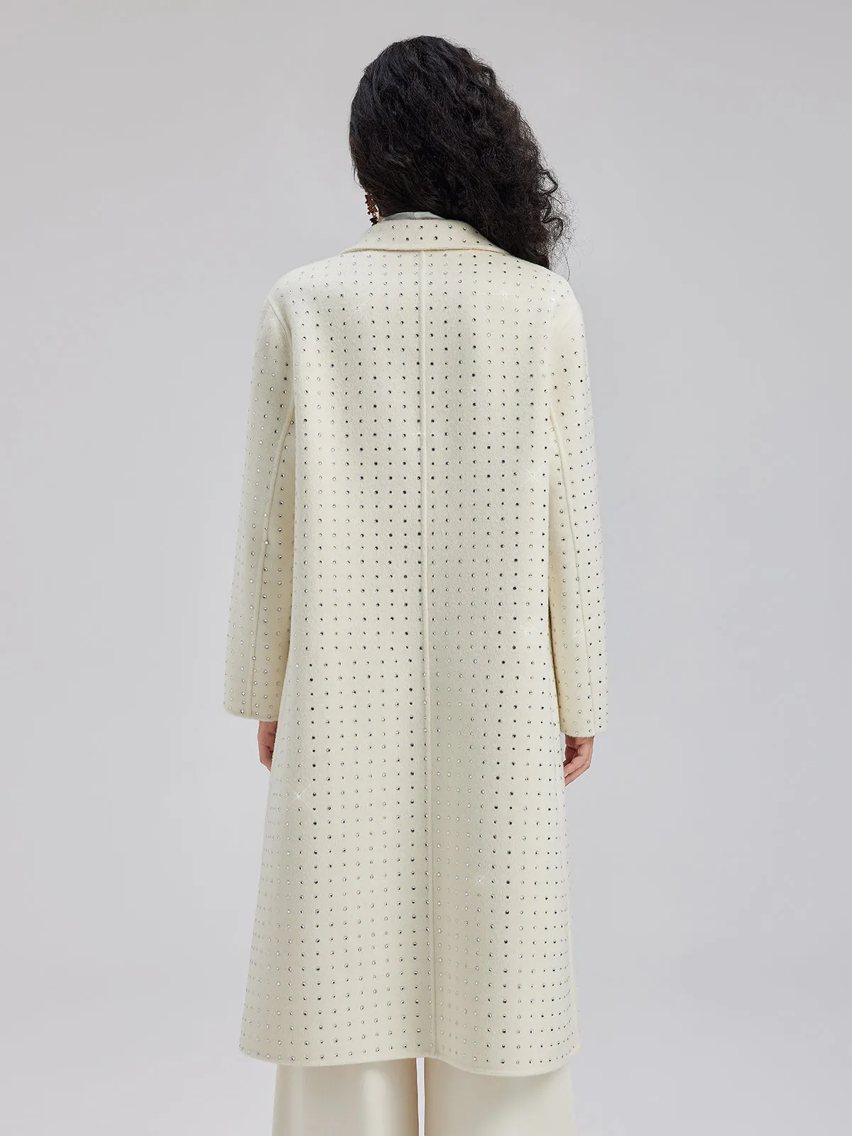 Premium Australian Wool Rhinestone Coat