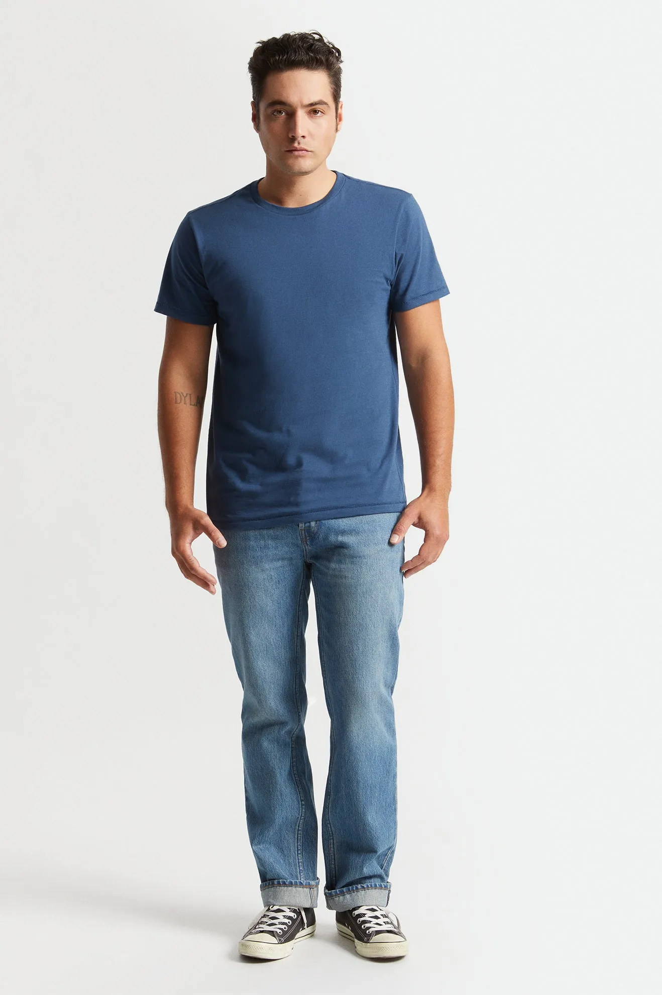 Premium Cotton S/S Tailored Tee - Joe Blue