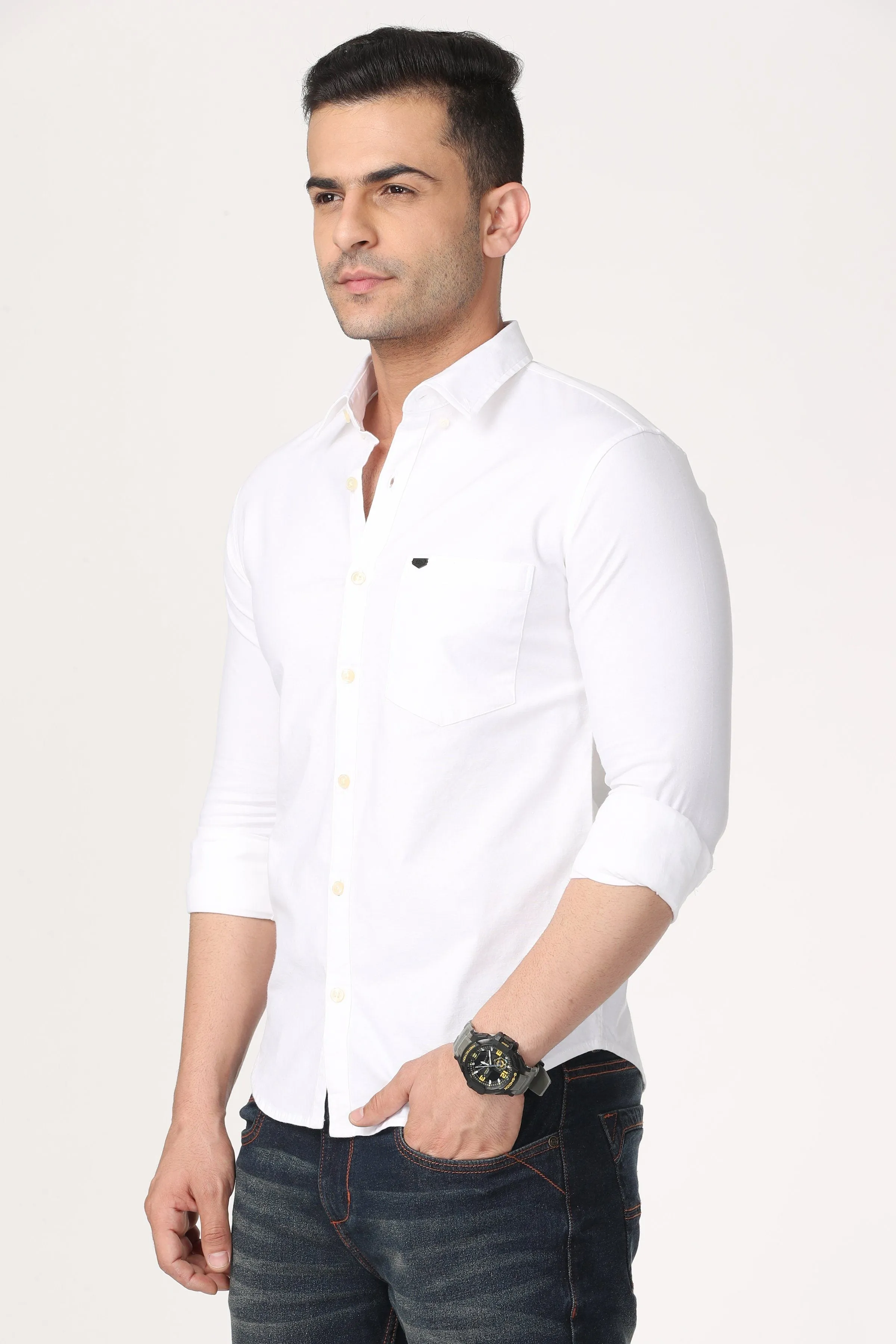 Pure White Full Sleeve Shirt