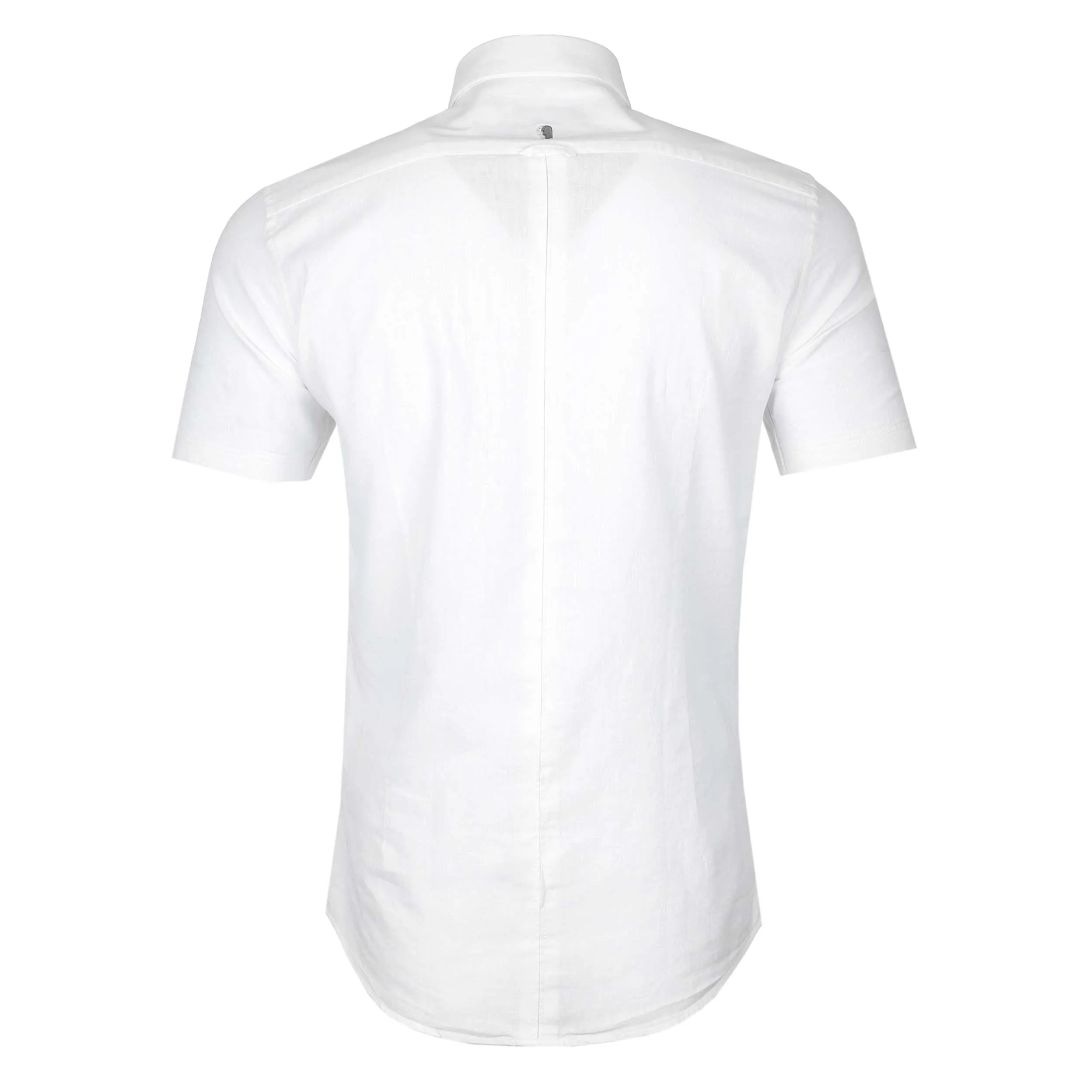 Remus Uomo Linen SS Shirt in White