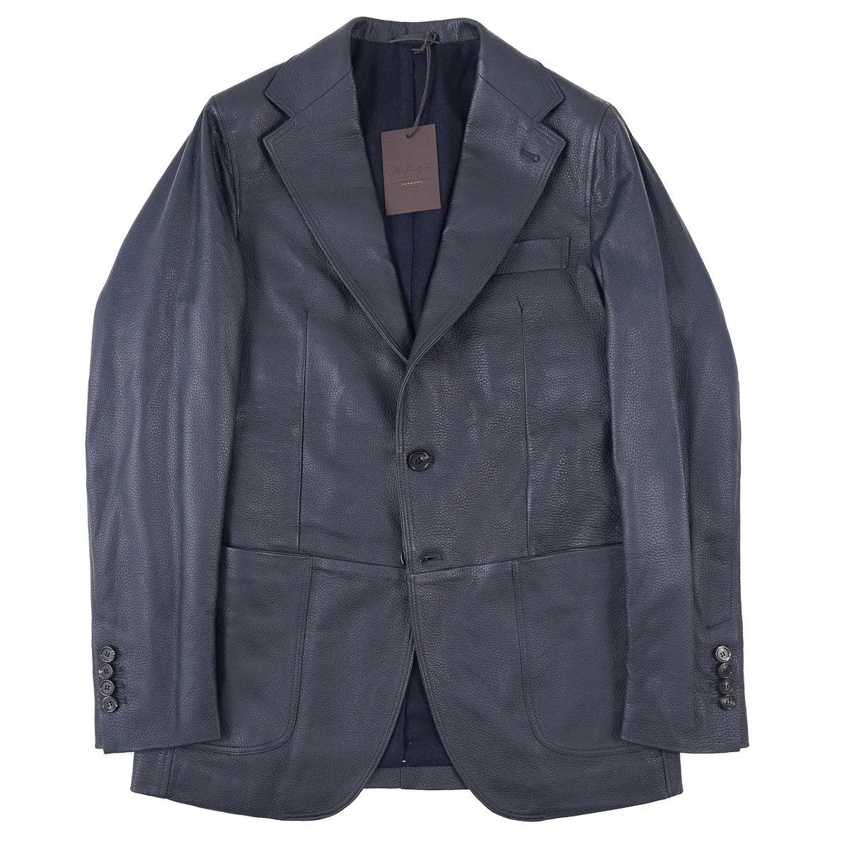 Rifugio Wool-Lined Deerskin Leather Blazer