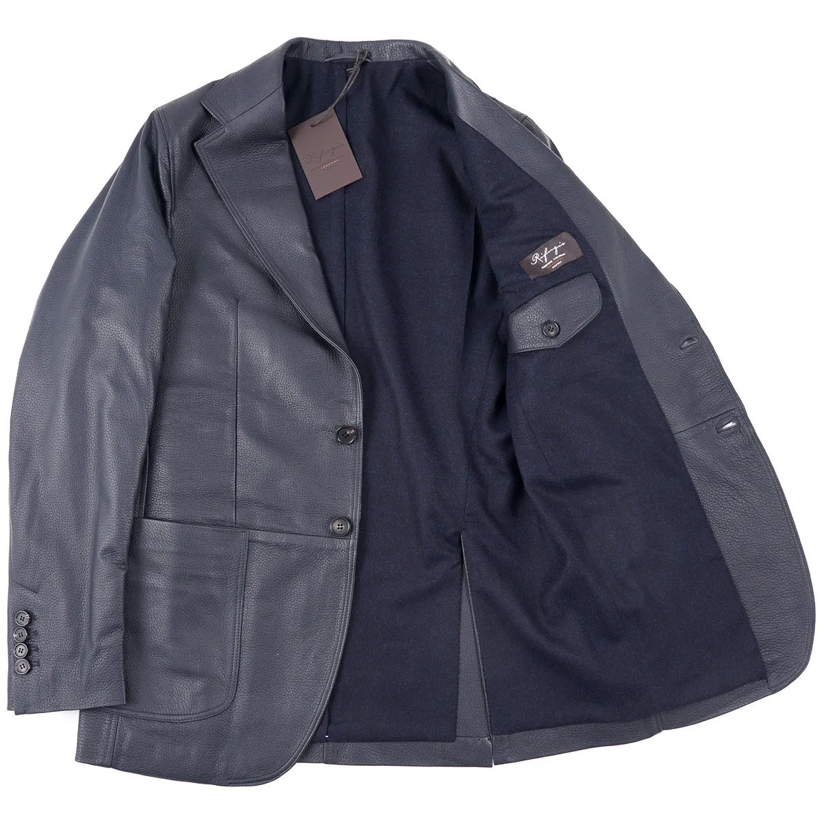 Rifugio Wool-Lined Deerskin Leather Blazer