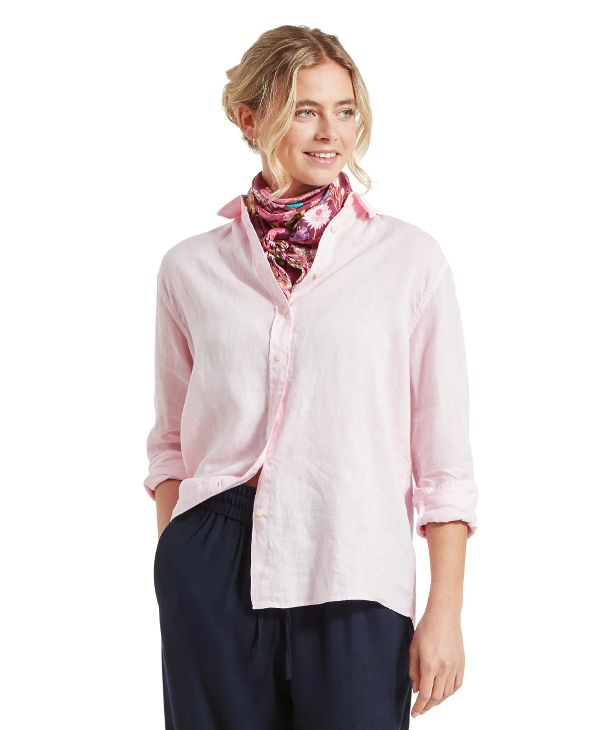 Salthouse Linen Shirt - Pale Pink