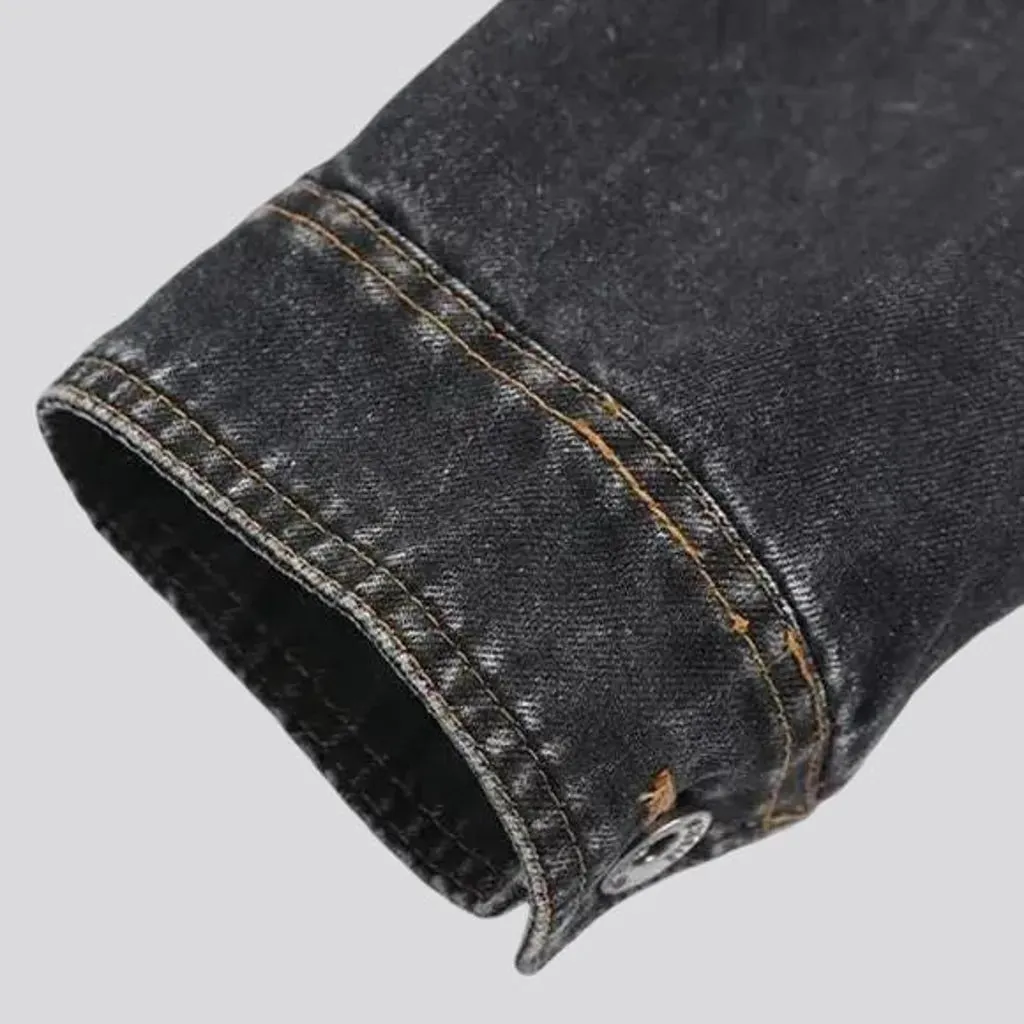 Sanded slim-fit men's jean jacket