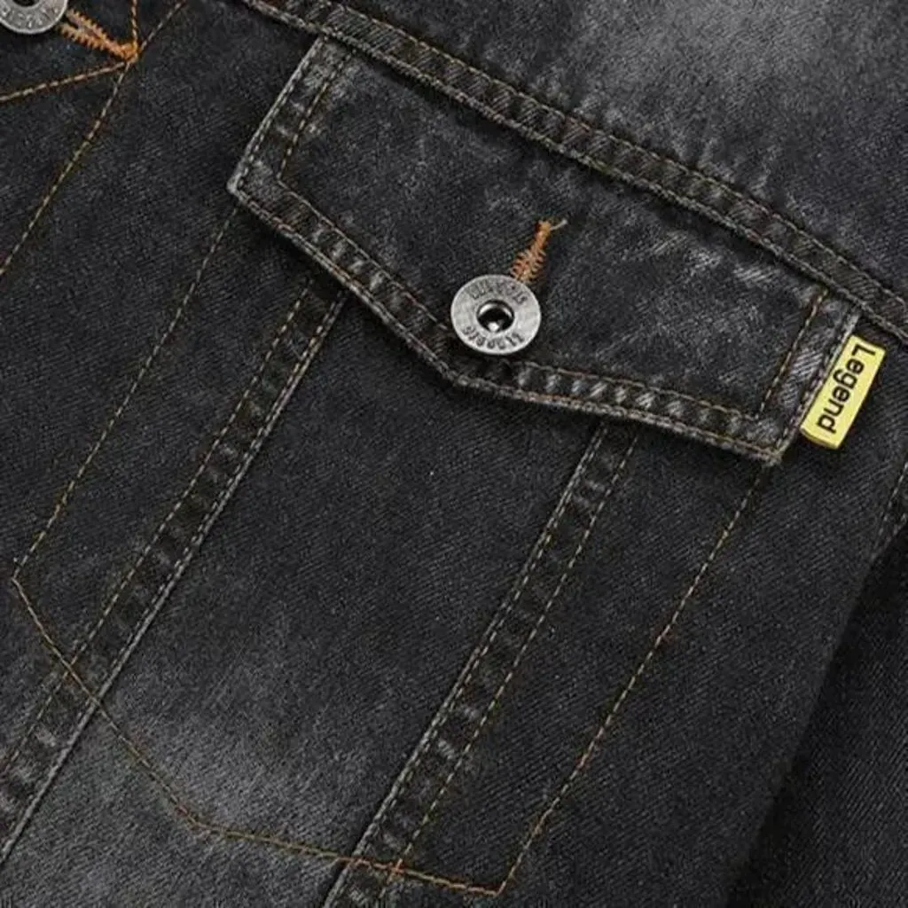 Sanded slim-fit men's jean jacket