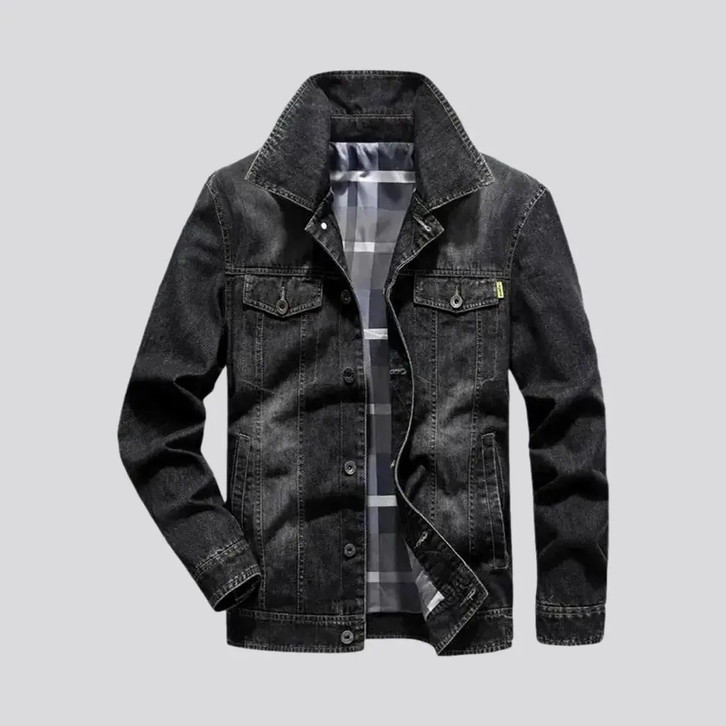 Sanded slim-fit men's jean jacket