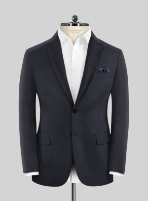 Scabal Heco Honeycomb Blue Wool Jacket